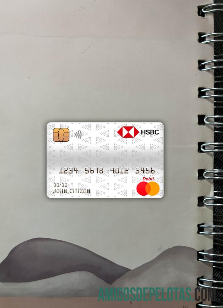 Cartão de débito mestre do banco tcheco HSBC Photolook Front exemplo